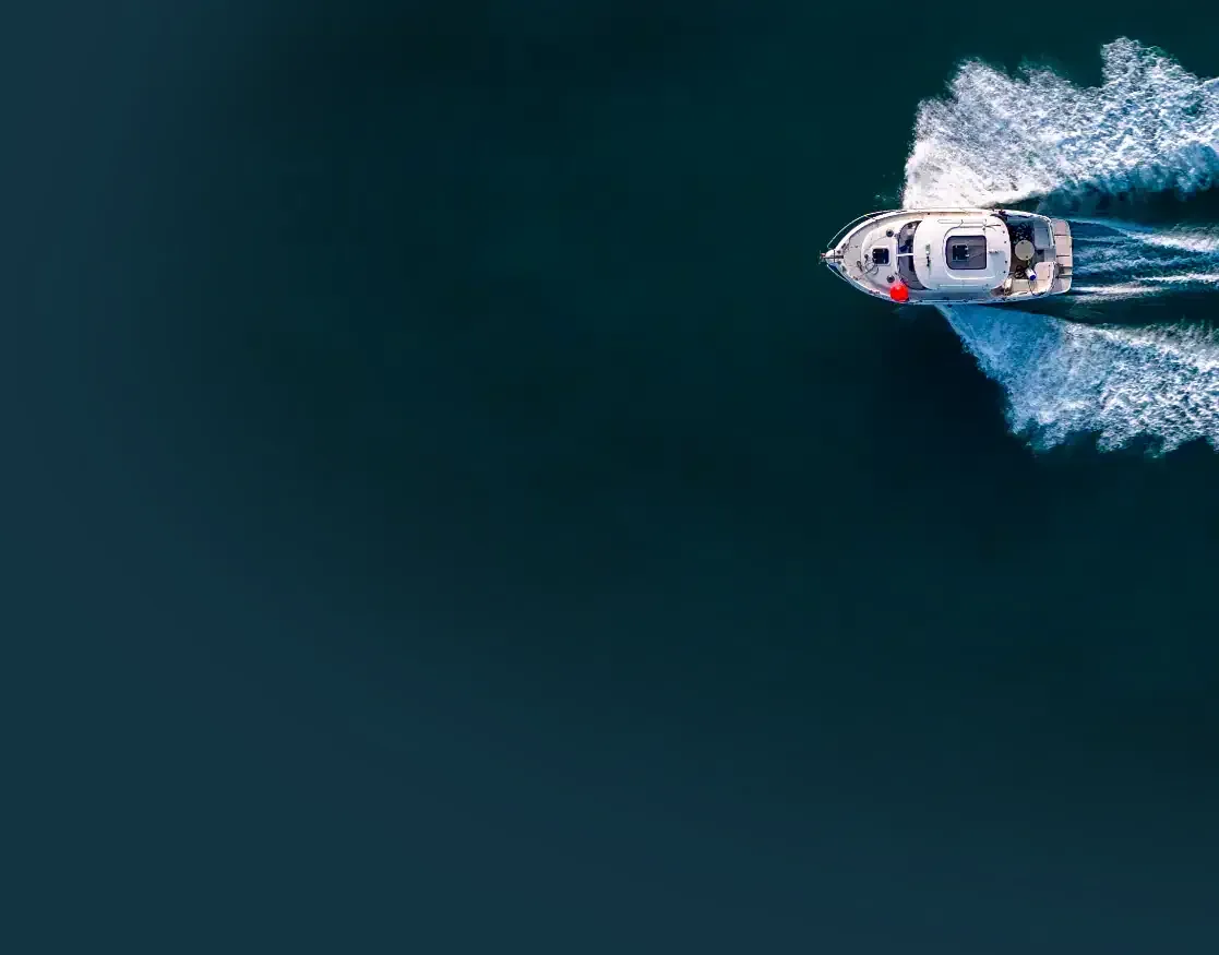 boat wake aerial