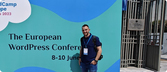 Alex Alexakis at WordCamp Europe in Athens, 2023